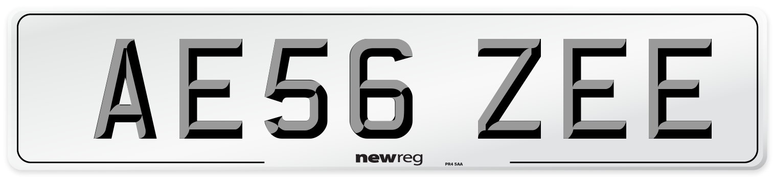 AE56 ZEE Number Plate from New Reg